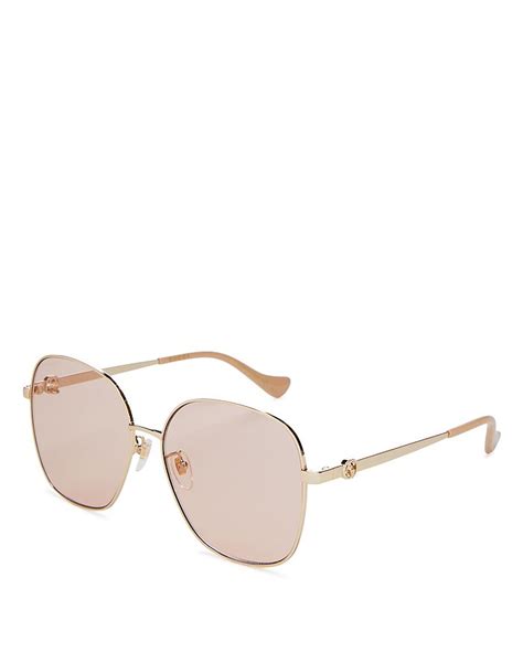 gucci 61mm square sunglasses